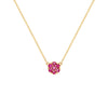 Rosecliff Ruby Mini Necklace in Solid 14k Gold (July)