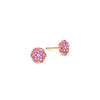 Rosecliff Pink Sapphire Mini Stud Earrings in Solid 14k Gold (October)