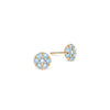 Rosecliff Nantucket Blue Topaz Mini Stud Earrings in Solid 14k Gold (December)