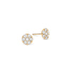 Personalized Rosecliff Birthstone Mini Stud Earrings in 14k Gold