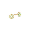 Rosecliff Peridot Mini Stud Earrings in Solid 14k Gold (August)