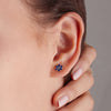 Rosecliff Sapphire Mini Necklace and Stud Earrings Set in 14k Gold (September)