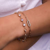 Personalized Adelaide 1 Pavé Birthstone Link Bracelet in 14k Gold