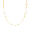 Infinity & Cross Necklace in 14k Gold