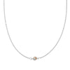 The Vault: Petite 1 Opal Necklace, White Gold Size X Small