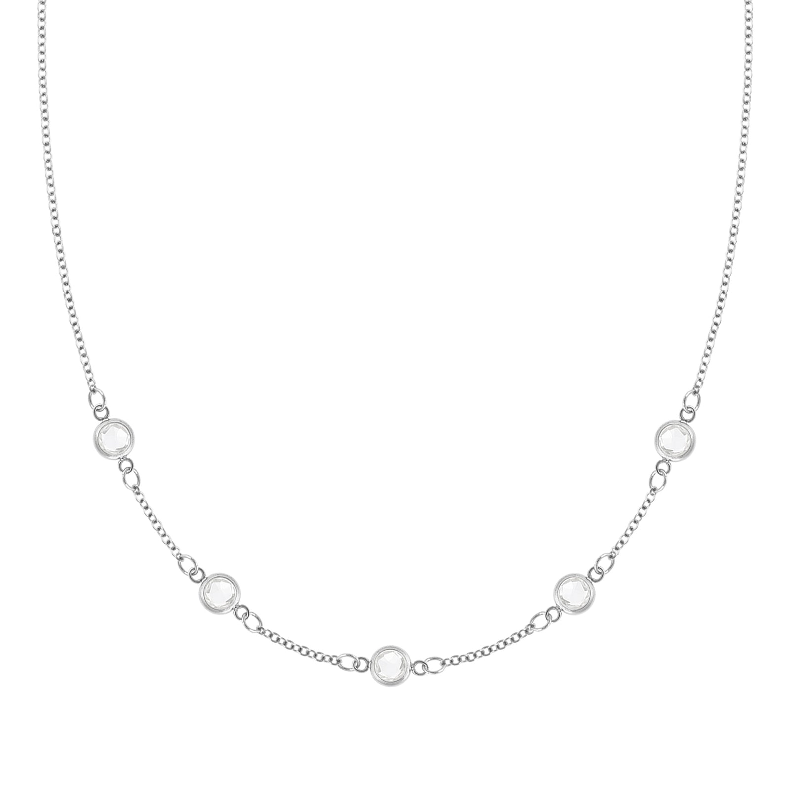 Petite 5 Birthstone Necklace in 14k Gold