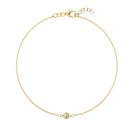 Petite 1 Opal Bracelet in 14k Gold (October)