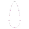Bayberry Grand & Classic 11 Pink Sapphire Necklace in 14k Gold (October)