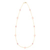 Bayberry Grand & Classic 11 Pink Opal & Pink Sapphire Necklace in 14k Gold (October)