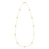 Bayberry Peridot Birthstone Cross Necklace in 14k Gold (August)