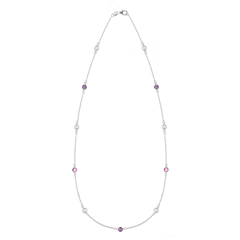 De-Lovely Bayberry Necklace in 14k Gold - White Gold