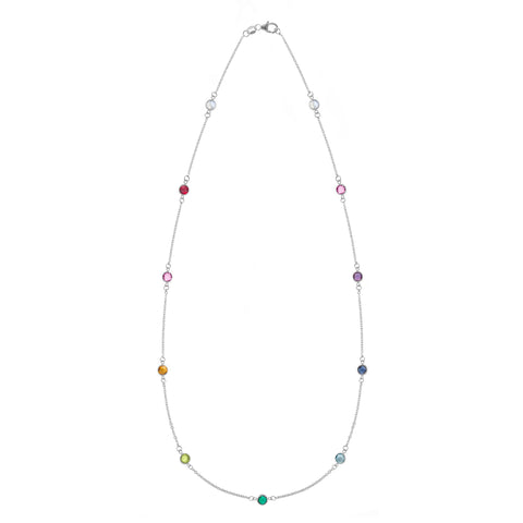 Rainbow Bayberry Necklace in 14k Gold - White Gold