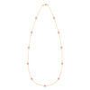 Bayberry 11 Pink Sapphire Necklace in 14k Gold (October)
