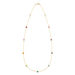 Rainbow Bayberry Necklace in 14k Gold