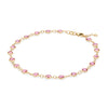 Newport Pink Sapphire Bracelet in 14k Gold (October)