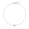 The Vault: Petite 1 Pink Sapphire Bracelet, White Gold Size X Small