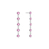 Newport Pink Sapphire Earrings in 14k Gold (October)