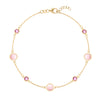 Bayberry Grand & Classic 7 Pink Opal & Pink Sapphire Bracelet in 14k Gold (October)