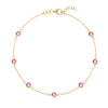 Bayberry 7 Pink Sapphire Bracelet in 14k Gold (October)