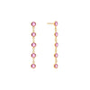 Newport Pink Tourmaline Earrings in 14k Yellow Gold