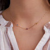 Petite 3 Birthstone Necklace in 14k Gold