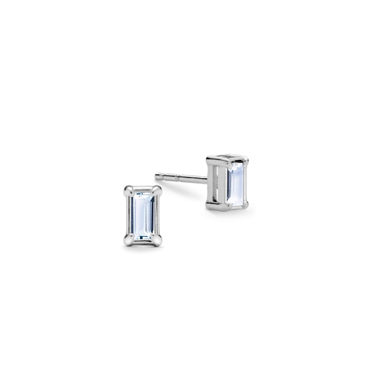 The Vault: Providence Aquamarine Stud Earrings, White Gold