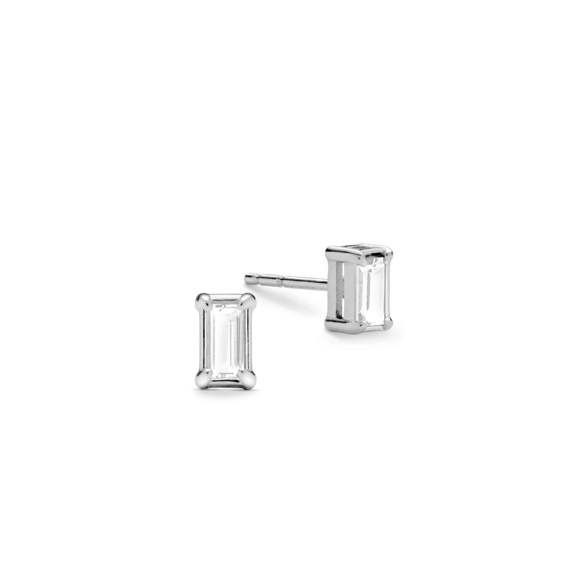 The Vault: Providence White Topaz Stud Earrings, White Gold