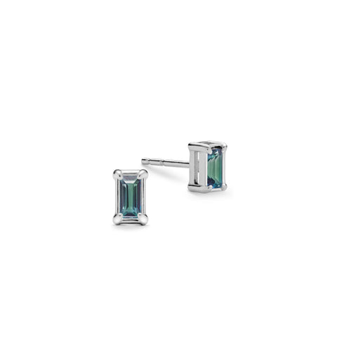 Providence Alexandrite Stud Earrings in 14k Gold (June) - White Gold