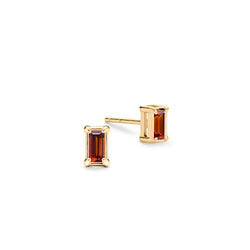 Providence Garnet Stud Earrings in 14k Gold (January)