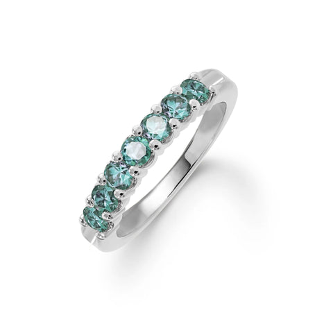 Rosecliff Luxe Alexandrite Stackable Ring in 14k Gold (June) - White Gold
