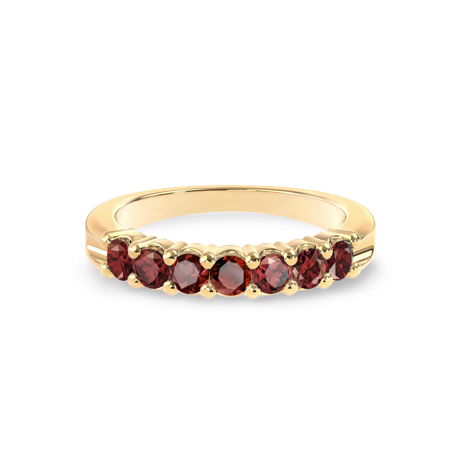 Rosecliff Luxe Garnet Stackable Ring in 14k Gold (January)