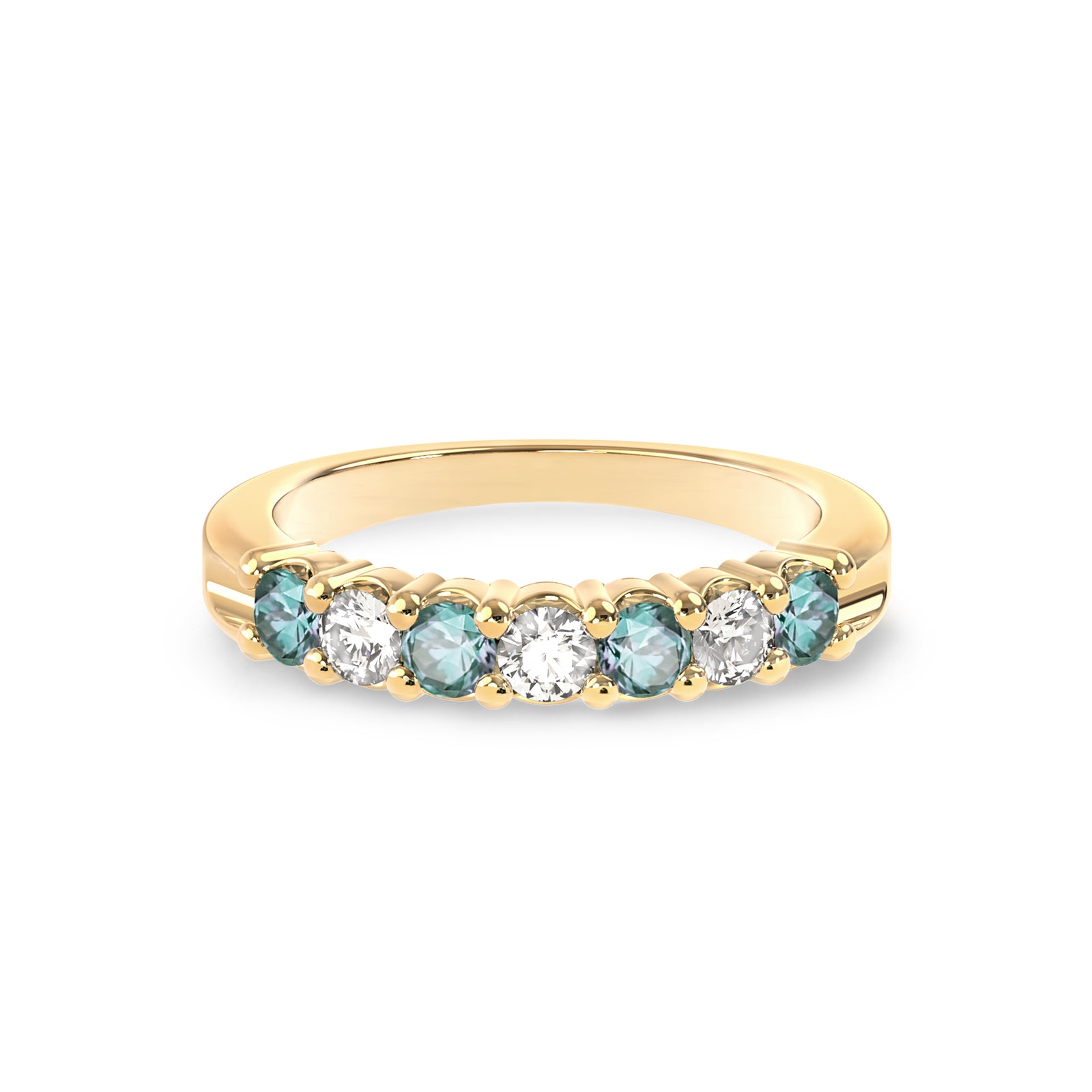 Rosecliff Luxe Diamond & Alexandrite Stackable Ring in 14k Gold (June)