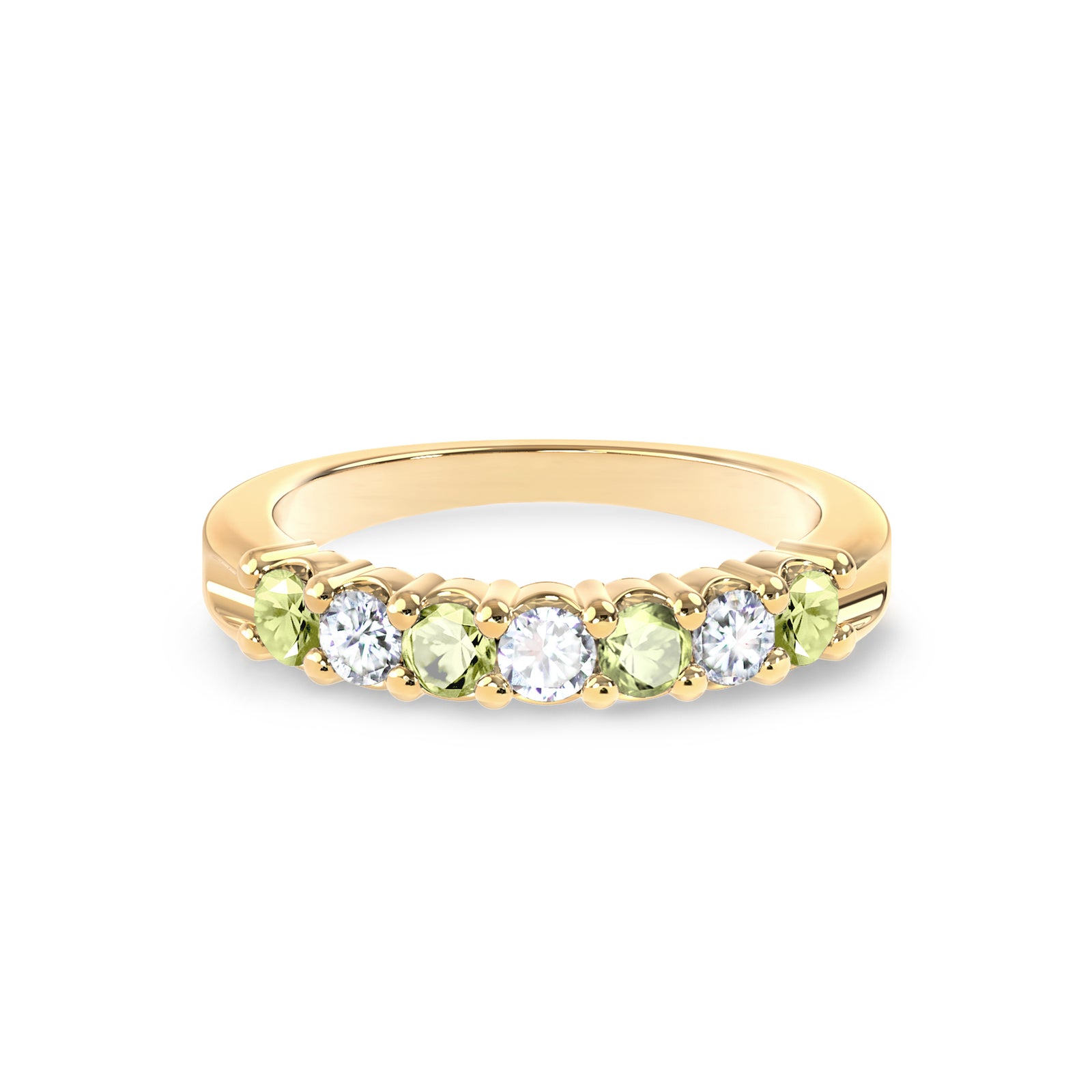 Rosecliff Luxe Diamond & Peridot Stackable Ring in 14k Gold (August)