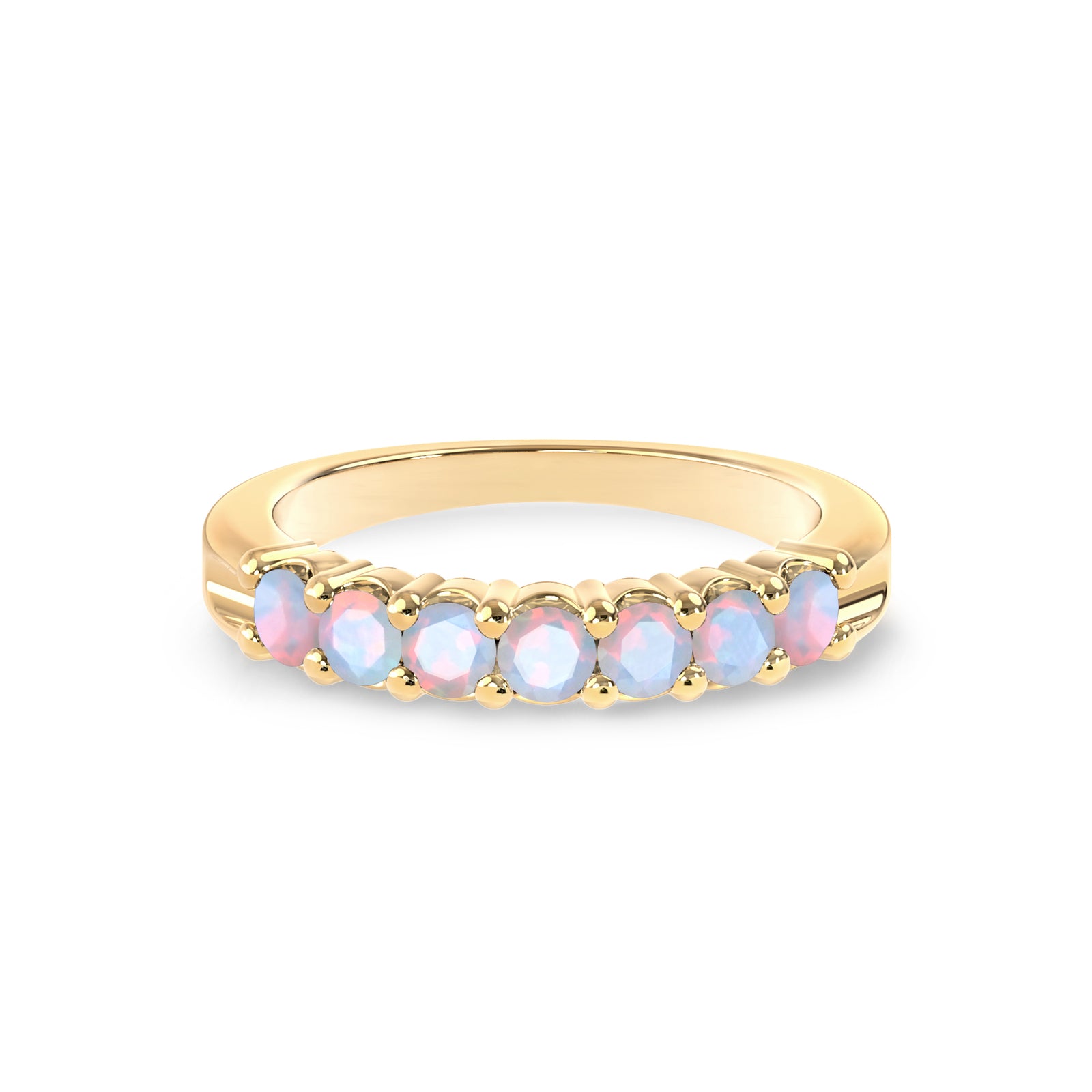 Rosecliff Luxe Opal Stackable Ring in 14k Gold (October)