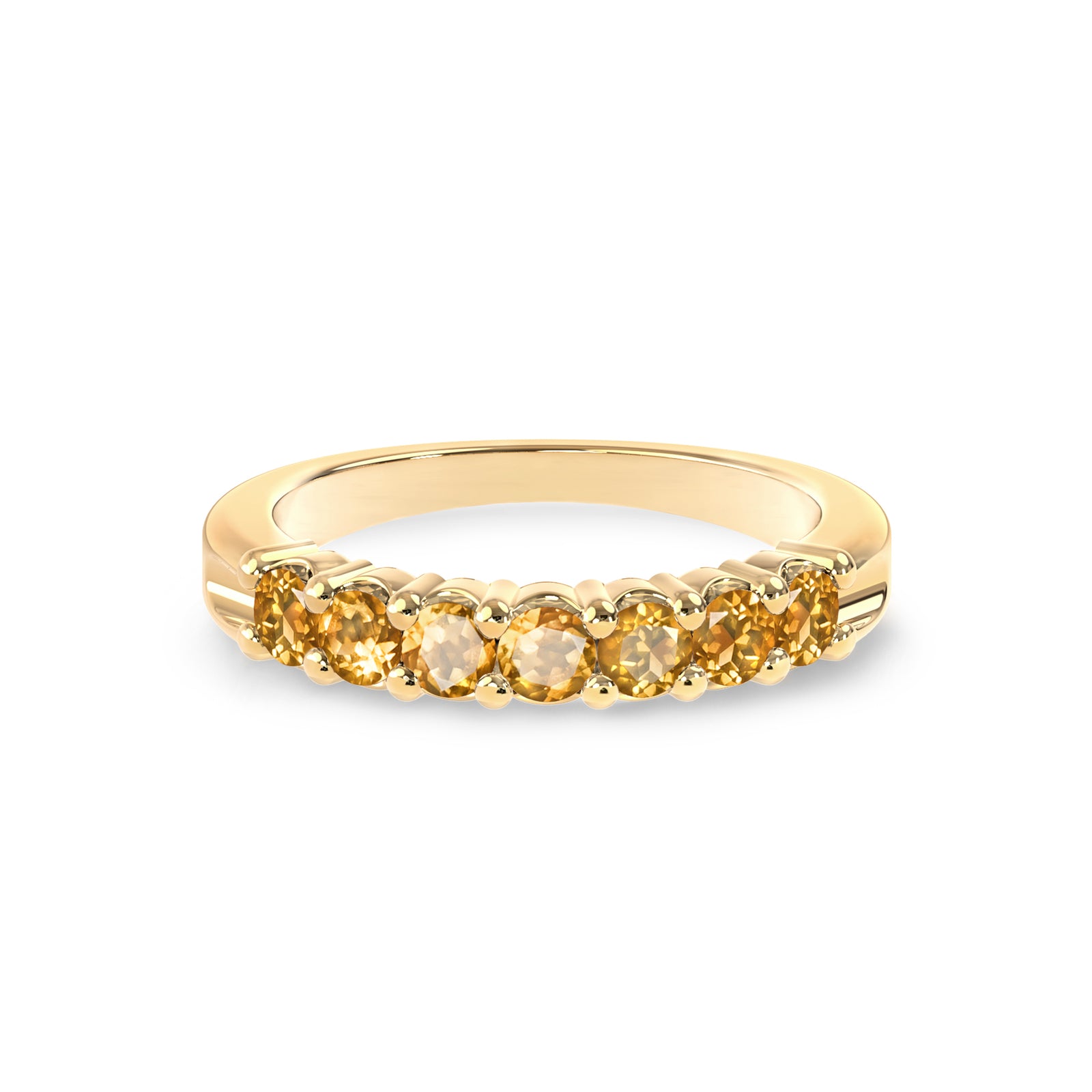 Rosecliff Luxe Citrine Stackable Ring in 14k Gold (November)