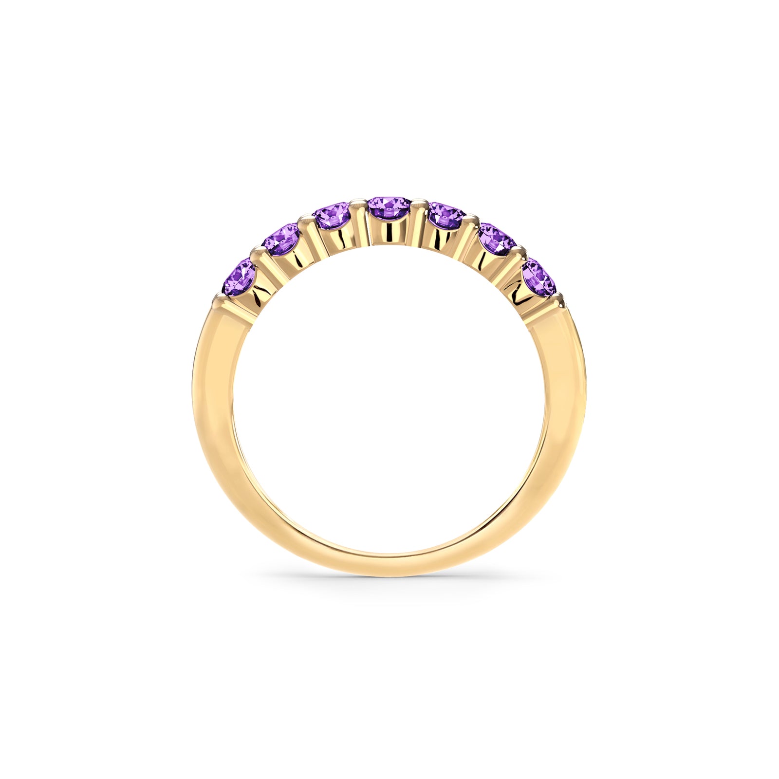 Rosecliff Luxe Amethyst Stackable Ring in 14k Gold (February