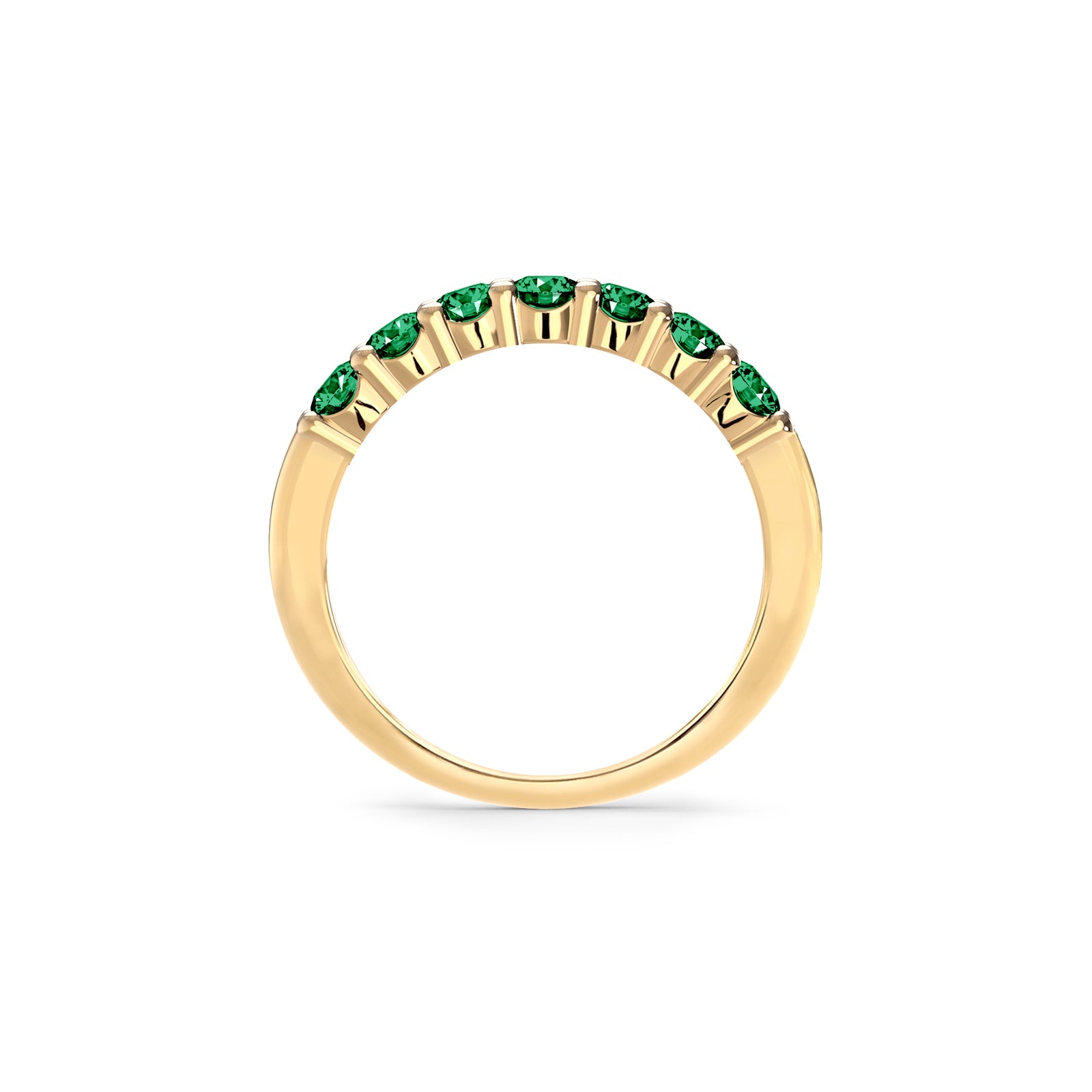 Rosecliff Luxe Emerald Stackable Ring in 14k Gold (May)