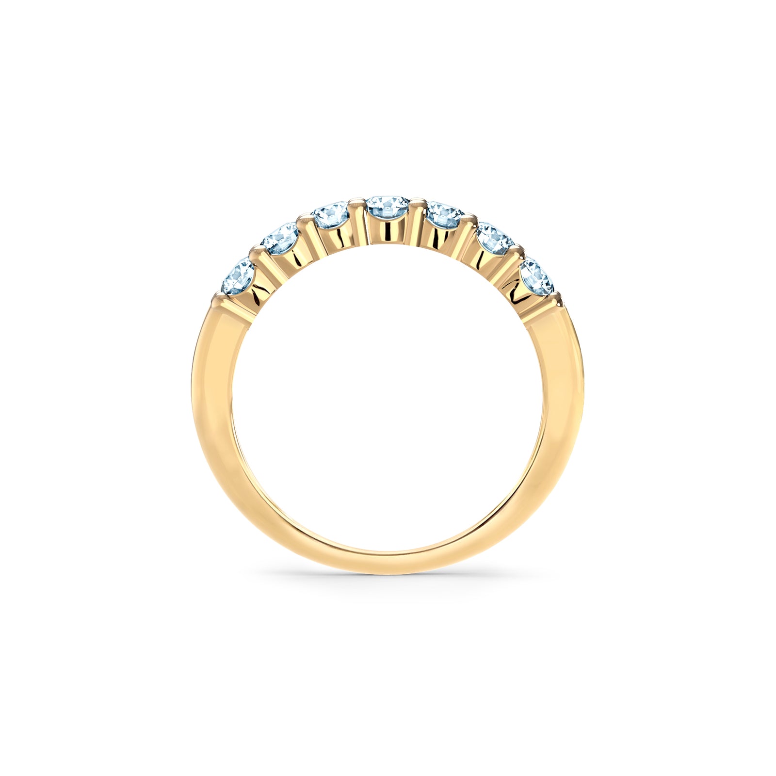 Rosecliff Luxe Nantucket Blue Topaz Stackable Ring in 14k Gold (December)