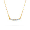 Rosecliff Diamond & Nantucket Blue Topaz Bar Adelaide Mini Necklace in 14k Gold (December)