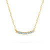 Rosecliff Nantucket Blue Topaz Bar Adelaide Mini Necklace in 14k Gold (December)