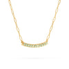 Rosecliff Peridot Bar Adelaide Mini Necklace in 14k Gold (August)