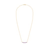 Rosecliff Amethyst Bar Adelaide Mini Necklace in 14k Gold (February)