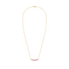 Rosecliff Ruby Bar Adelaide Mini Necklace in 14k Gold (July)