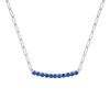 Rosecliff Sapphire Bar Adelaide Mini Necklace in 14k Gold (September)