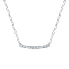 Rosecliff Aquamarine Bar Adelaide Mini Necklace in 14k Gold (March)