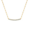 Rosecliff Aquamarine Bar Adelaide Mini Necklace in 14k Gold (March)
