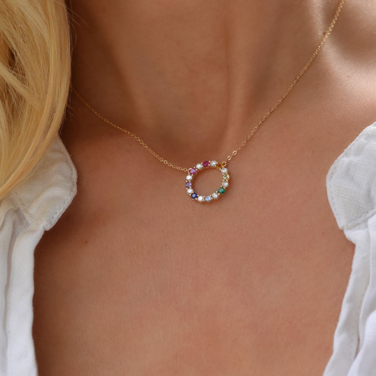 Rainbow Heart Gem Necklace – Sugar & Vice