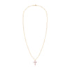 Rosecliff Cross Diamond & Sapphire Pendant in 14k Gold (September)