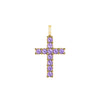 Rosecliff Cross Amethyst Pendant in 14k Gold (February)