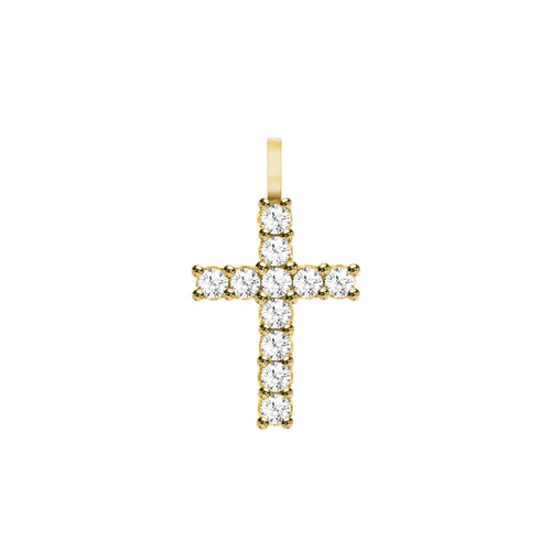 Rosecliff Cross Pendant in 14k Gold